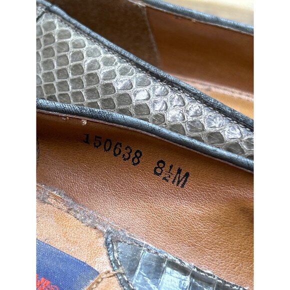 Giorgio Brutini Exotic Genuine Snakeskin Loafers 8.5M Brown Slip-On Dress Shoes main image 9